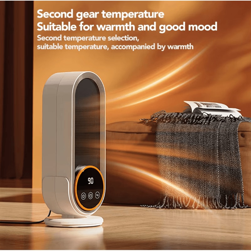 1200W Portable Desktop Fan Heater Fast Heating Compact Electric Room Heater For Home Office 1