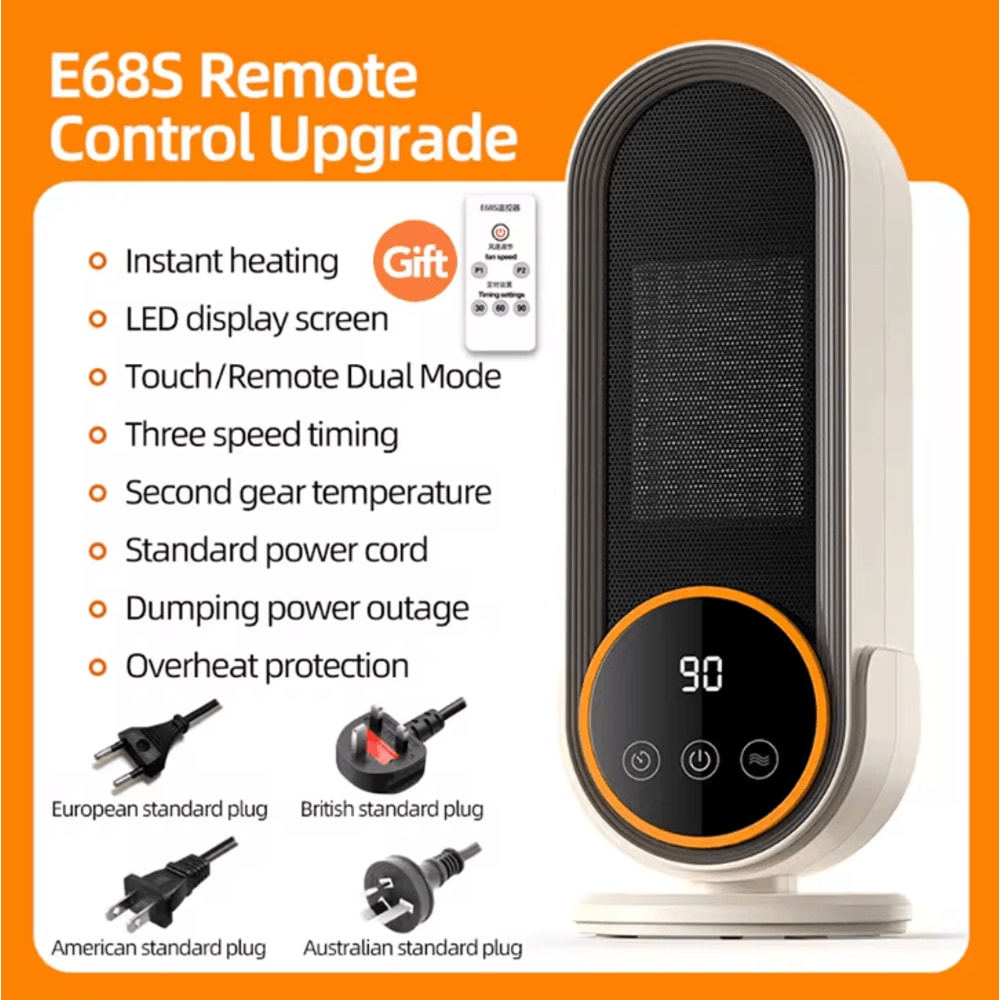 1200W Portable Desktop Fan Heater Fast Heating Compact Electric Room Heater For Home Office 8