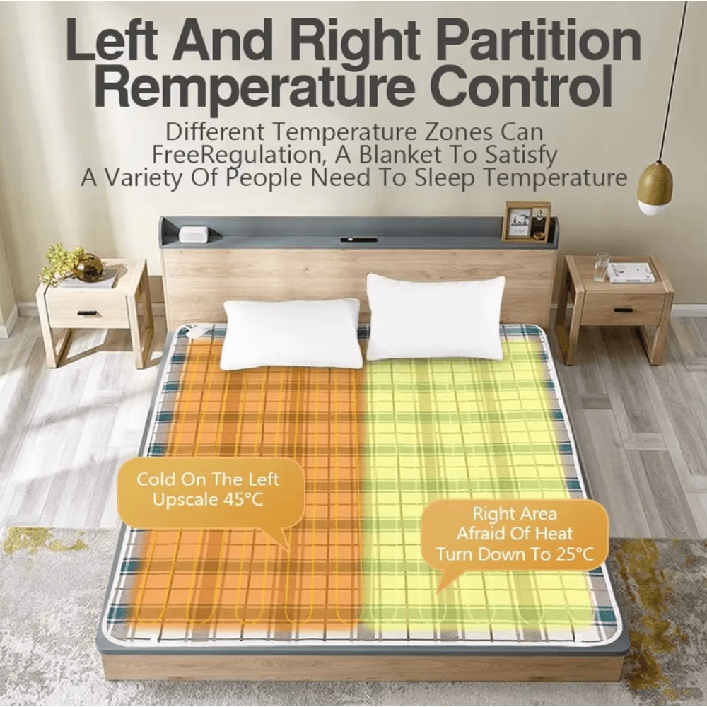 Portable Electric Heated Blanket Adjustable Heated Mattress Blanket For Cozy Winter Warmth 3