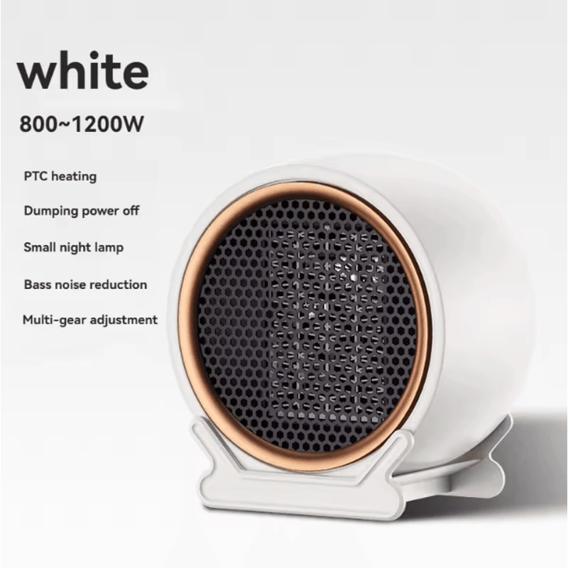 1200W Desktop PTC Ceramic Heater Portable Fast Heating Space Heater With 2 Speed Settings 4