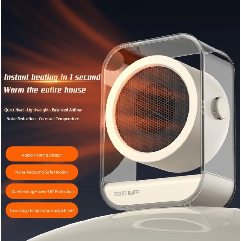 Portable Desktop PTC Ceramic Heater Fast Heating Space Heater With Overheat Protection For Home O 2