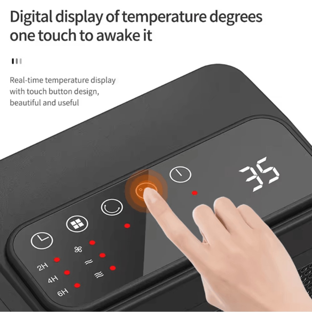 Portable PTC Ceramic Fan Heater With Remote Oscillating Desktop Space Heater For Home Office 3