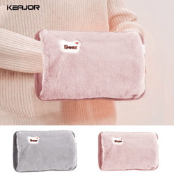 rechargeable electric hot water bag – soft portable hand warmer heater for winter comfort