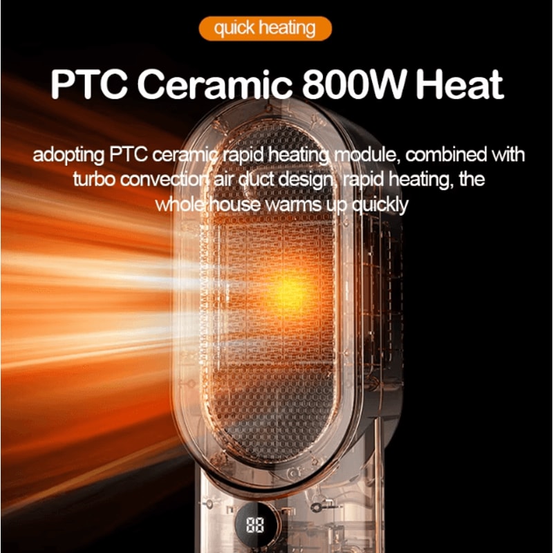 Portable Mini PTC Ceramic Fan Heater Desktop Fast Heating Space Heater For Home Office 3
