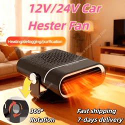 portable 12v car heater & windshield defroster – fast heating auto heater for car and home use