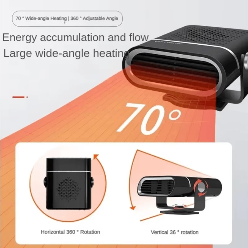 Portable 12V Car Heater Windshield Defroster Fast Heating Auto Heater For Car And Home Use 2