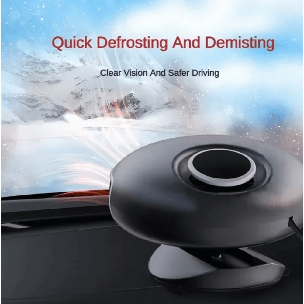 150W Portable 12V Car Heater Fan Mini Windshield Defroster Defogger For Vehicle 2