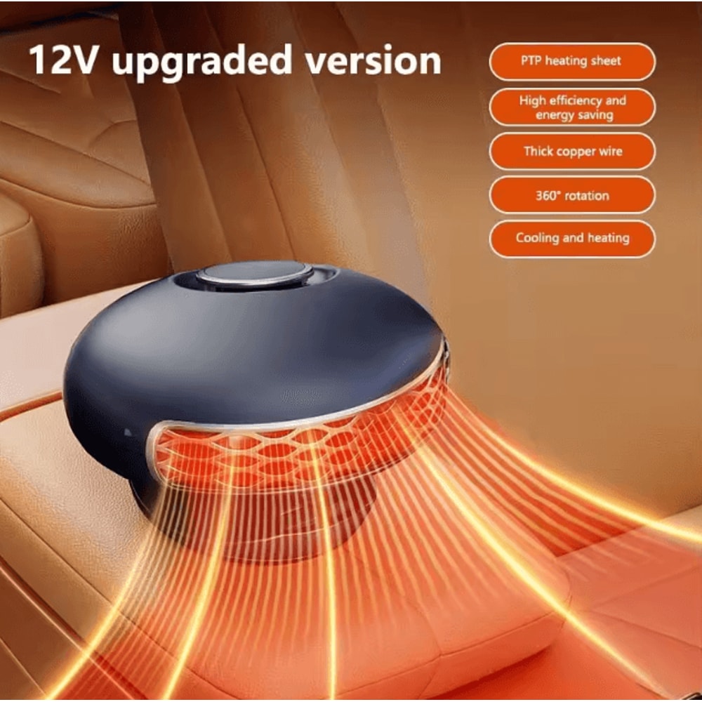 150W Portable 12V Car Heater Fan Mini Windshield Defroster Defogger For Vehicle 6