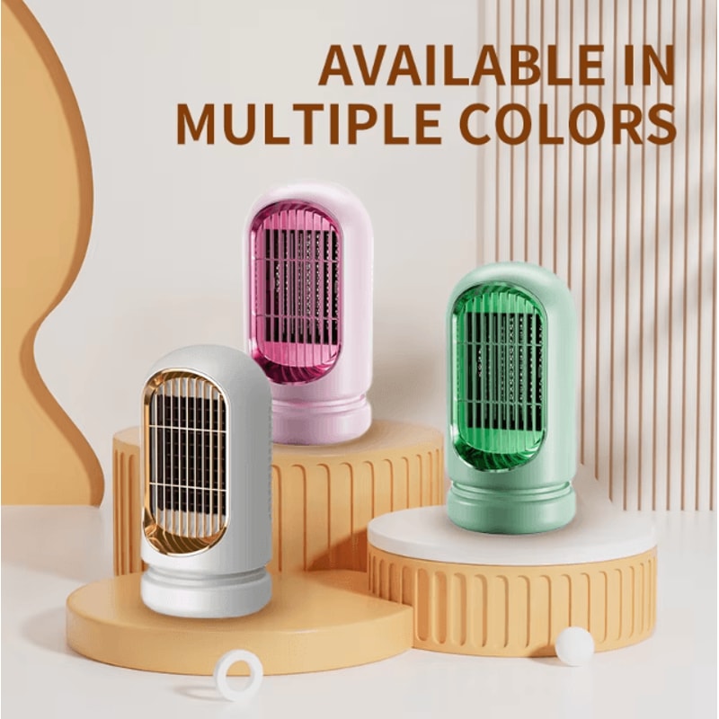 Compact PTC Ceramic Electric Heater Portable Fast Heating Desktop Space Heater With Safety Protect 4