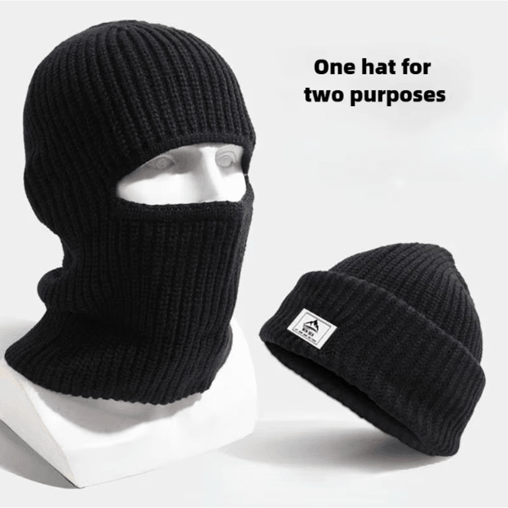 2in1 Winter Balaclava Beanie Windproof Full Face Ski Mask Hat For Cycling Outdoor Sports 0