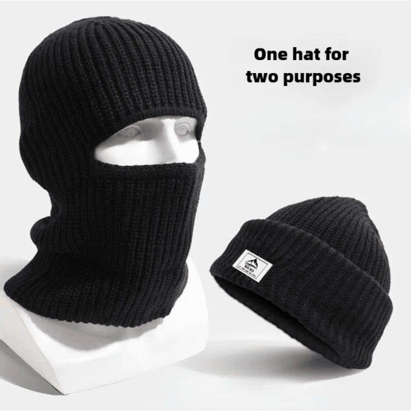 2in1 Winter Balaclava Beanie Windproof Full Face Ski Mask Hat For Cycling Outdoor Sports 0