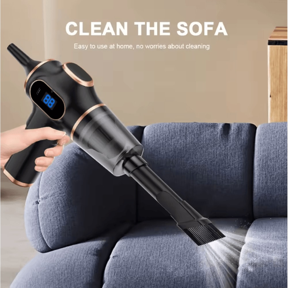 TurboClean Wireless Car Vacuum Cleaner HighPower Mini Handheld Vacuum For Home Sofa Car 1