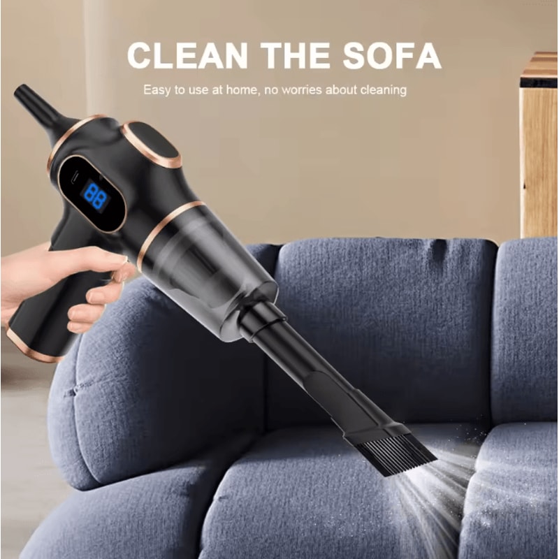 TurboClean Wireless Car Vacuum Cleaner HighPower Mini Handheld Vacuum For Home Sofa Car 1