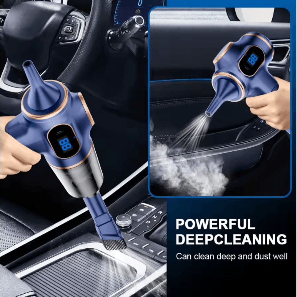 TurboClean Wireless Car Vacuum Cleaner HighPower Mini Handheld Vacuum For Home Sofa Car 3