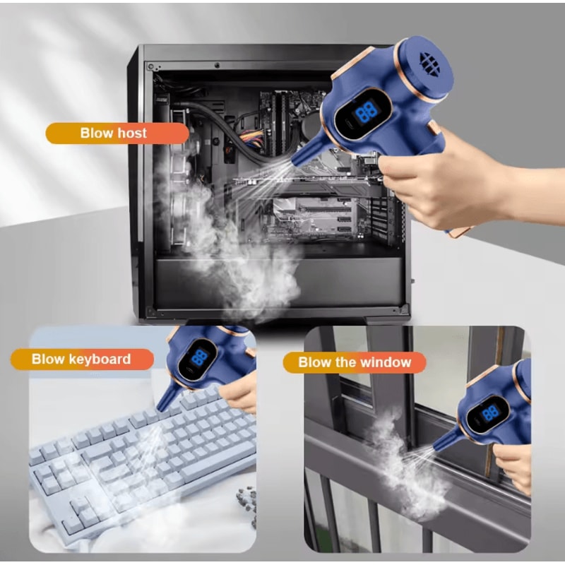 TurboClean Wireless Car Vacuum Cleaner HighPower Mini Handheld Vacuum For Home Sofa Car 5