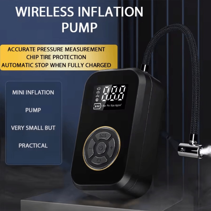 BELIBUY Portable Tire Inflator Digital Cordless Air Pump For Car Bike Motorcycle 5
