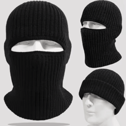thermaflex 2-in-1 winter balaclava hat – knit beanie mask with thermal windproof protection