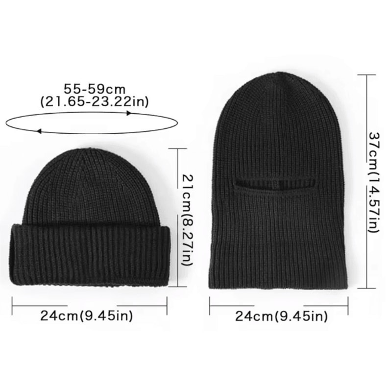 ThermaFlex 2in1 Winter Balaclava Hat Knit Beanie Mask With Thermal Windproof Protection 5