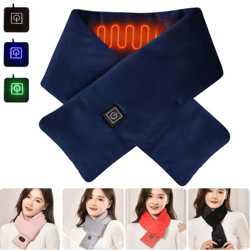 thermawrap usb heated scarf – 3-gear electric neck warmer with soft fleece