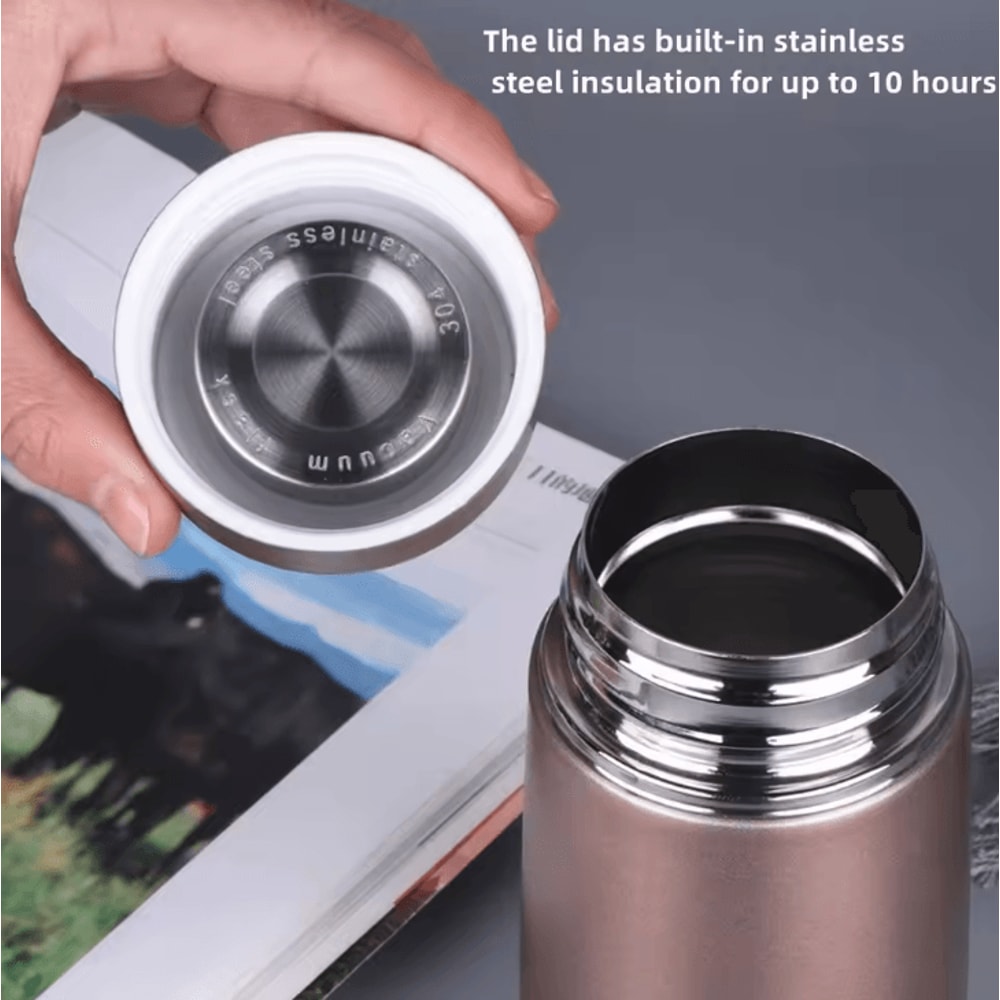 MiniCharm Cute Thermos Bottle 350ML Stainless Steel Insulated Travel Mug For Coffee Drinks 1
