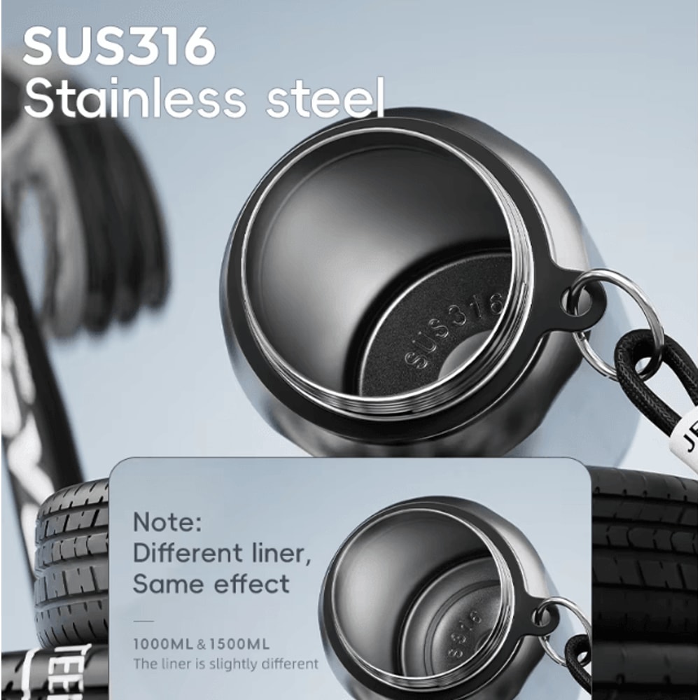 HydroCarry OneButton Thermos Bottle Large Capacity Stainless Steel Vacuum Flask With Rope 3