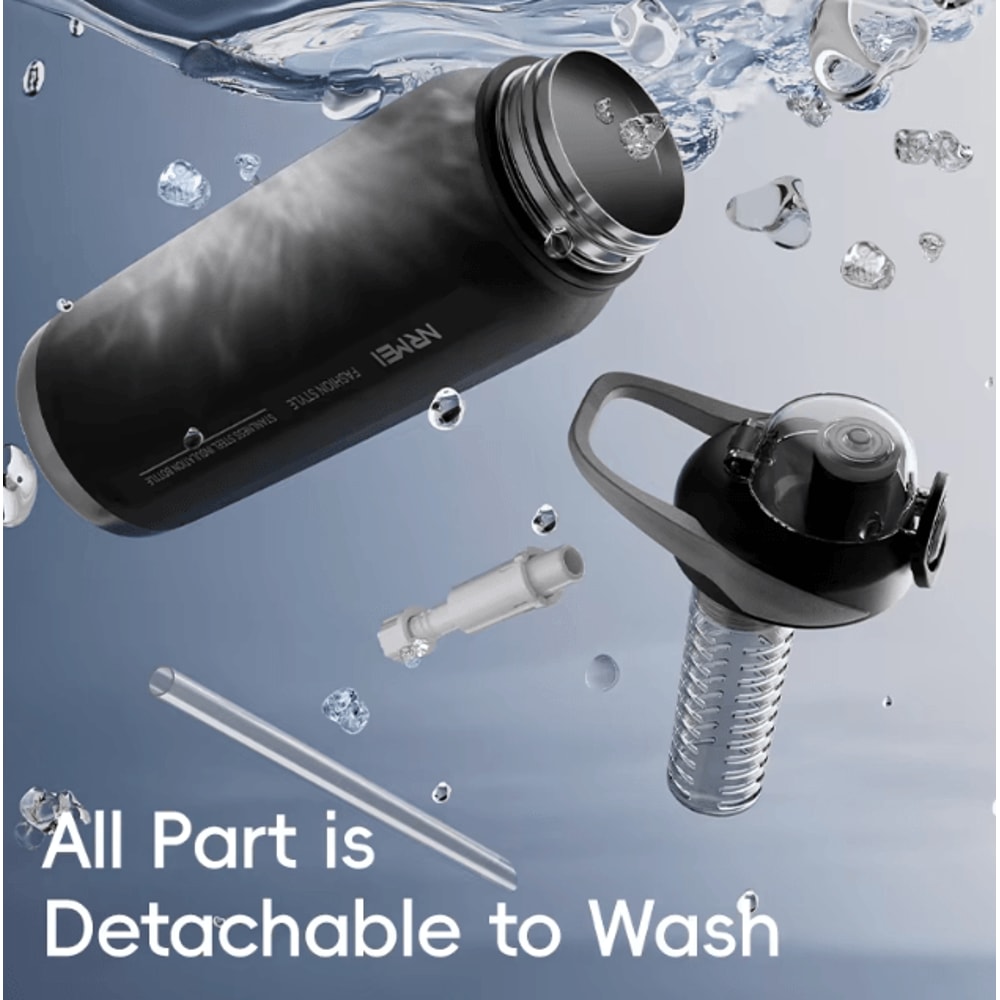 HydroCarry OneButton Thermos Bottle Large Capacity Stainless Steel Vacuum Flask With Rope 4