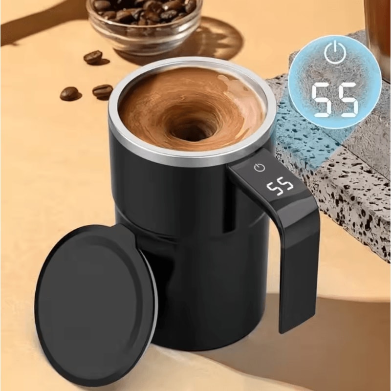 SmartMix SelfStirring Coffee Mug Electric Mixing Cup With LED Temperature Display 380ML 1