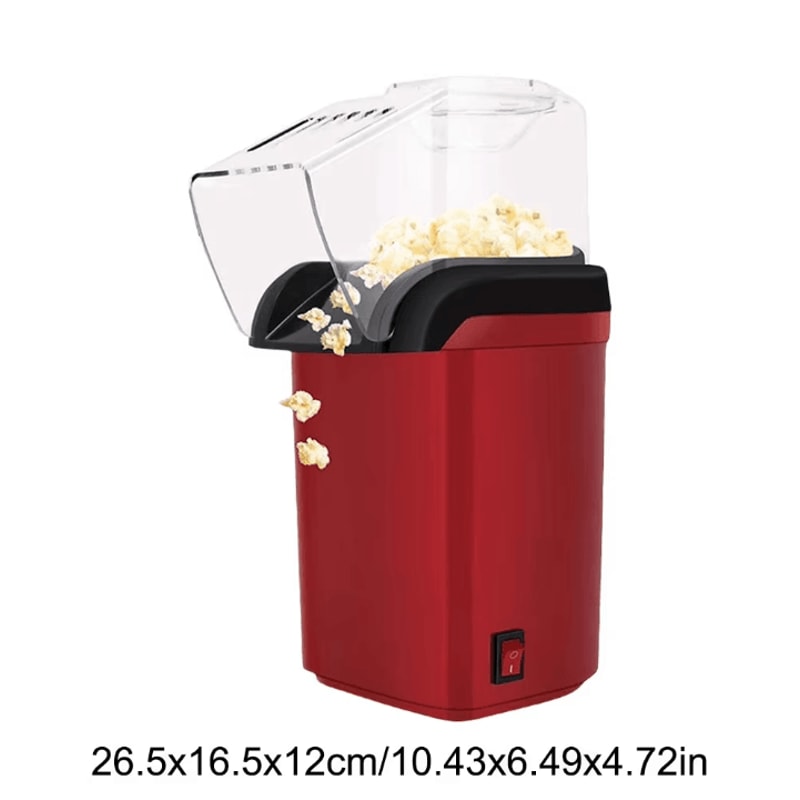 HOMEFISH Mini Electric Popcorn Machine Hot Air OilFree Popcorn Maker For Home Kitchen 4