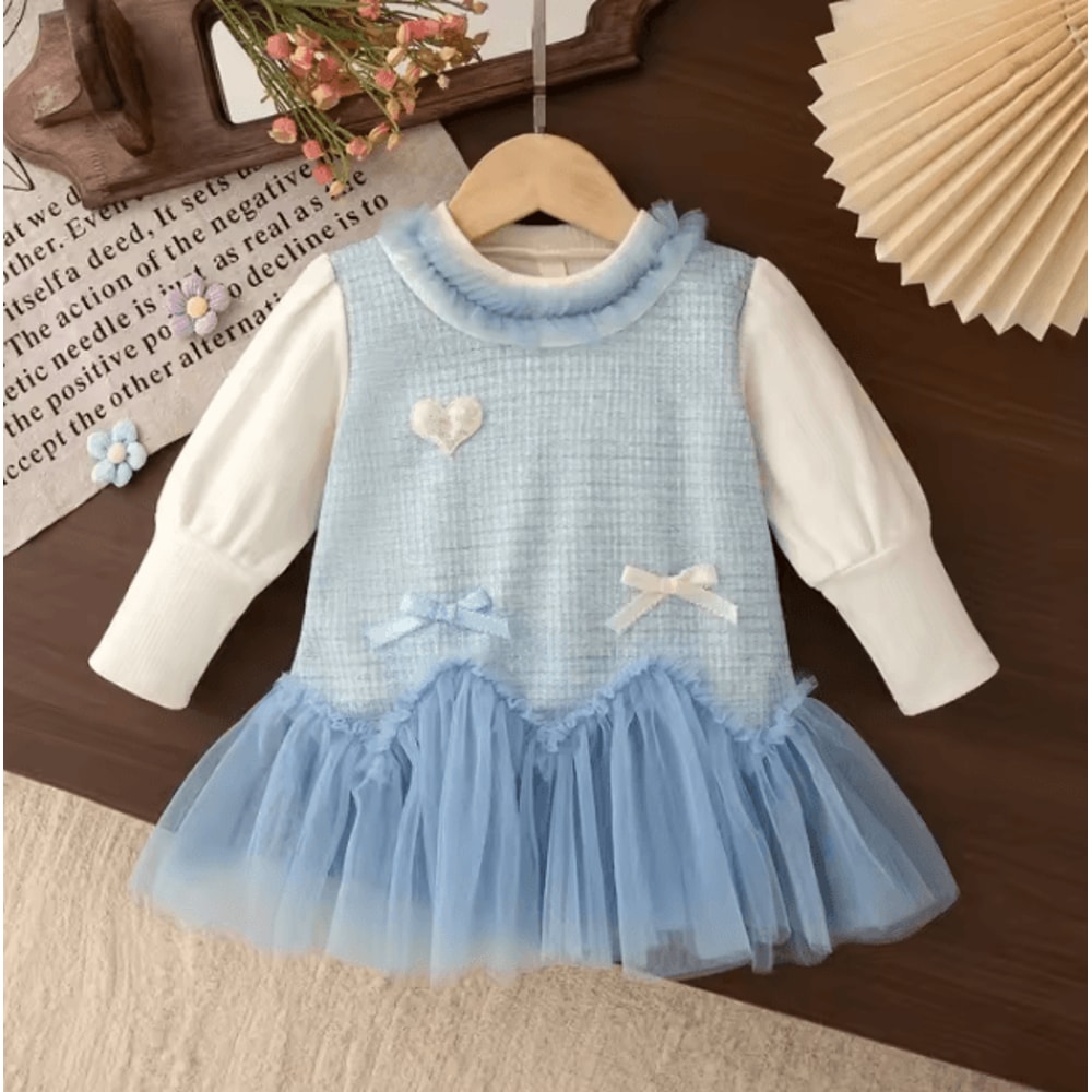 SweetBelle Baby Girl Princess Dress Long Sleeve Tulle Toddler Party Dress 13Y 5