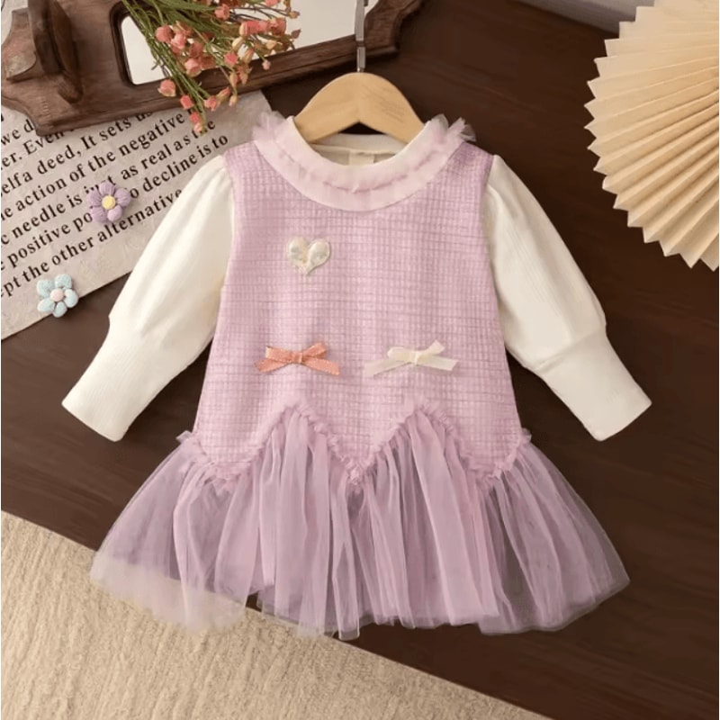 SweetBelle Baby Girl Princess Dress Long Sleeve Tulle Toddler Party Dress 13Y 6