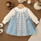 SweetRibbon Baby Girl Princess Dress Korean Style Long Sleeve Tulle Toddler Party Dress 0