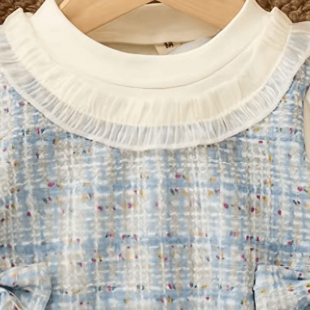 SweetRibbon Baby Girl Princess Dress Korean Style Long Sleeve Tulle Toddler Party Dress 4