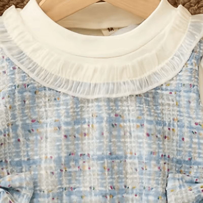 SweetRibbon Baby Girl Princess Dress Korean Style Long Sleeve Tulle Toddler Party Dress 4