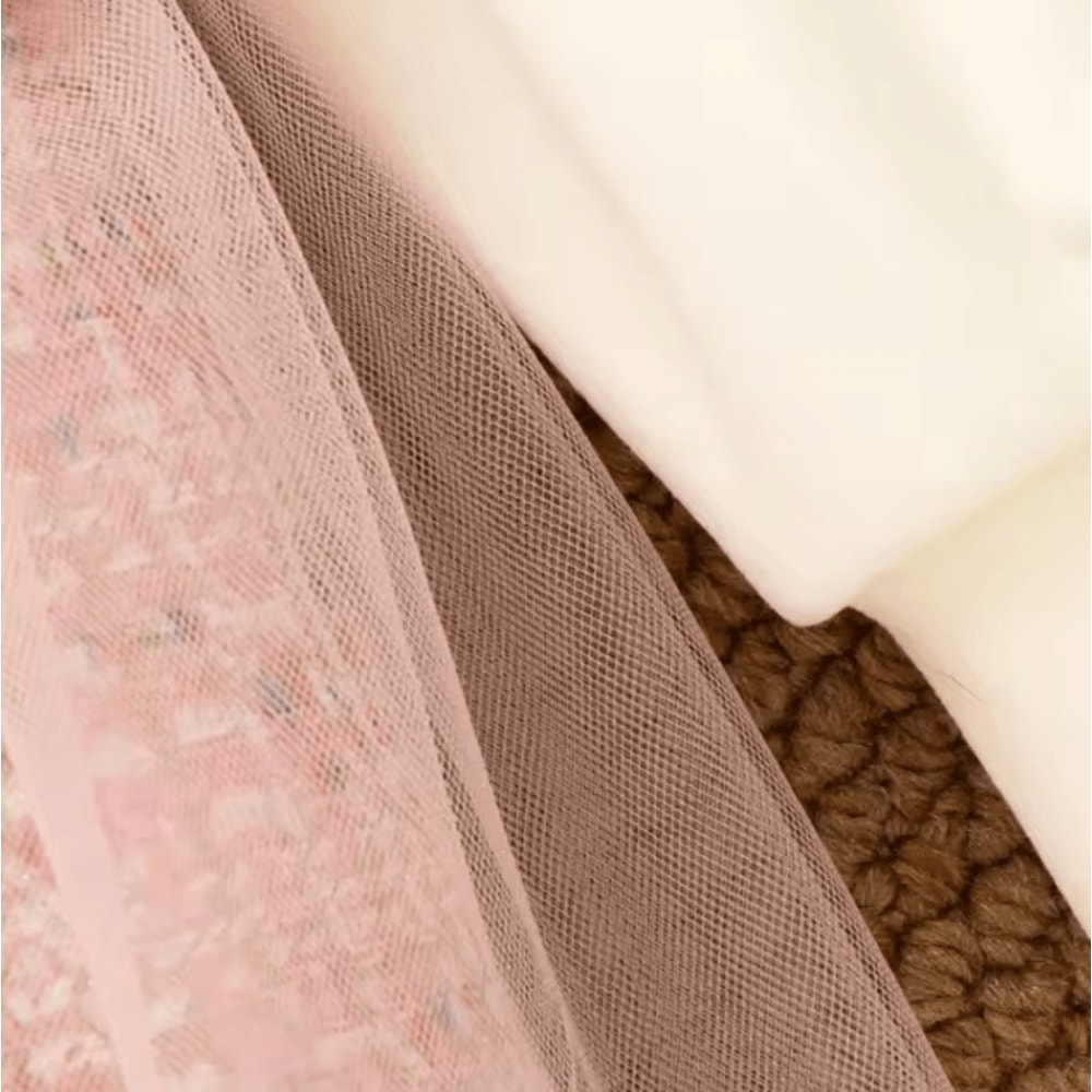 SweetRibbon Baby Girl Princess Dress Korean Style Long Sleeve Tulle Toddler Party Dress 5