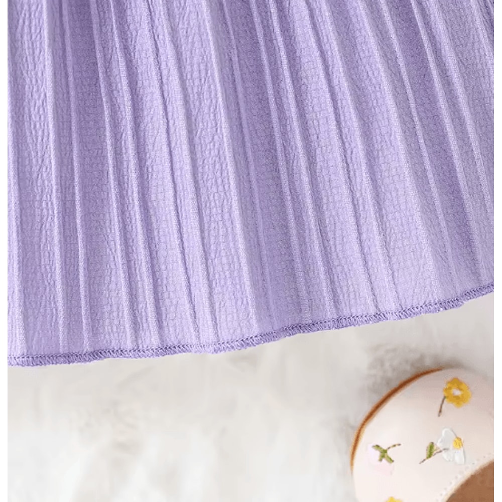 Purple Ruffled Baby Girl Dress With Butterfly Detail Matching Headband Long Sleeve Butterfly Baby 4