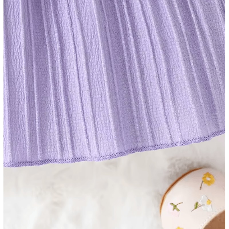 Purple Ruffled Baby Girl Dress With Butterfly Detail Matching Headband Long Sleeve Butterfly Baby 4