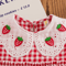 Korean Style Strawberry Embroidered Toddler Dress Red Check Sleeveless Baby Girl Dress For Cute Su 4
