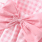 Plaid Bow Baby Girl Summer Dress Set With Matching Sun Hat Cute Toddler Beach Dress Outfit 2Piece 3