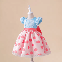 polka dot baby girl princess dress – fluffy tutu toddler birthday party dress for baptism, first birthday & occasions