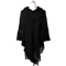 Bohemian Tassel Fringe Poncho Oblique Stripe Womens Cape Shawl Wrap With Stylish Boho Tassels 4