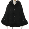 One Size Japanese Big Ribbon Hooded Knitted Cloak Poncho Soft DoubleLayer Womens Winter Cape Jacke 3