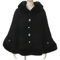 One Size Japanese Big Ribbon Hooded Knitted Cloak Poncho Soft DoubleLayer Womens Winter Cape Jacke 3