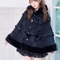One Size Japanese Big Ribbon Hooded Knitted Cloak Poncho Soft DoubleLayer Womens Winter Cape Jacke 6