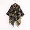 Indian Nepalese Geometric Tassel Poncho Shawl Warm Women Cloak Cape Wrap 2