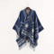 Indian Nepalese Geometric Tassel Poncho Shawl Warm Women Cloak Cape Wrap 4