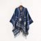 Indian Nepalese Geometric Tassel Poncho Shawl Warm Women Cloak Cape Wrap 4