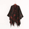 Indian Nepalese Geometric Tassel Poncho Shawl Warm Women Cloak Cape Wrap 6