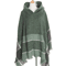 Hooded Fishbone Pattern Women Cape Poncho Autumn Winter Pullover Women Hooded Cloak 11