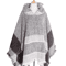 Hooded Fishbone Pattern Women Cape Poncho Autumn Winter Pullover Women Hooded Cloak 12