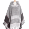 Hooded Fishbone Pattern Women Cape Poncho Autumn Winter Pullover Women Hooded Cloak 12